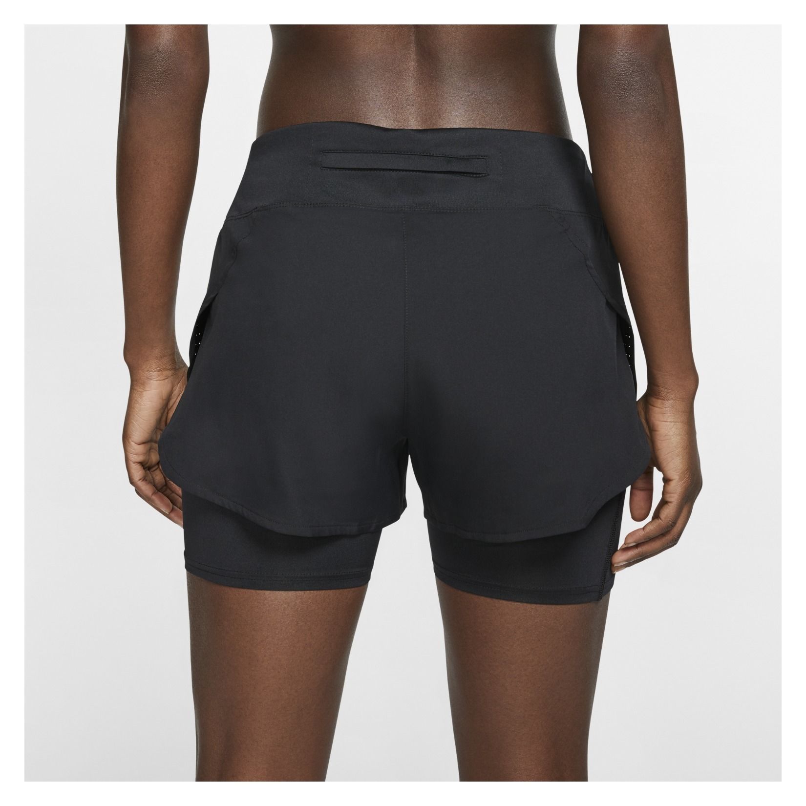 nike running eclipse 2 in 1 shorts in black