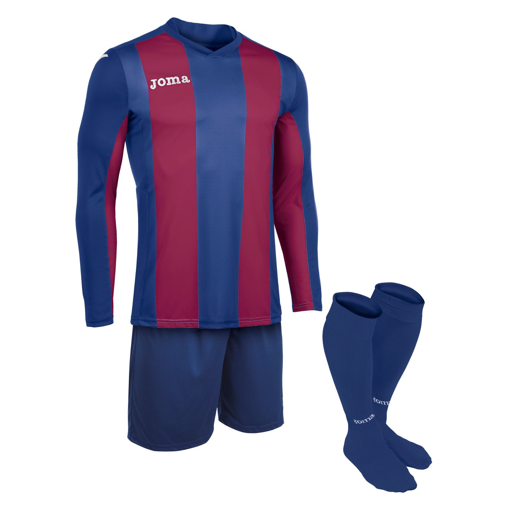 Joma Pisa Football Long Sleeve Kit Set (Shirt Shorts Socks) - Kitlocker.com