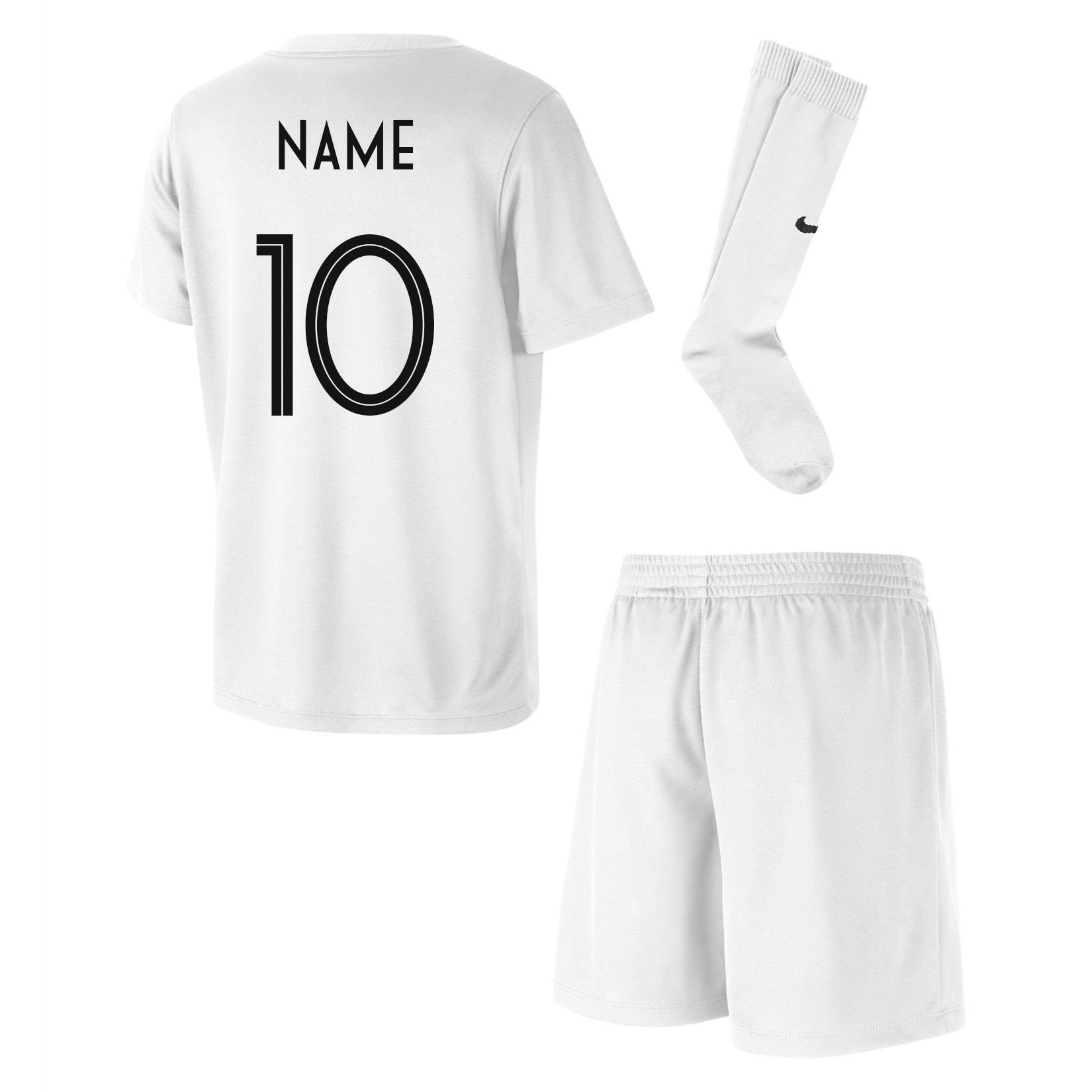 Nike Park Little Kids Kit Set: Name/Number (White) - Kitlocker.com