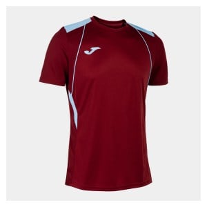 Joma CHAMPIONSHIP VII SHORT SLEEVE SHIRT Burgundy-Sky Blue