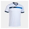 Joma Court Short-Sleeve T-Shirt White-Royal Blue-Dark Navy