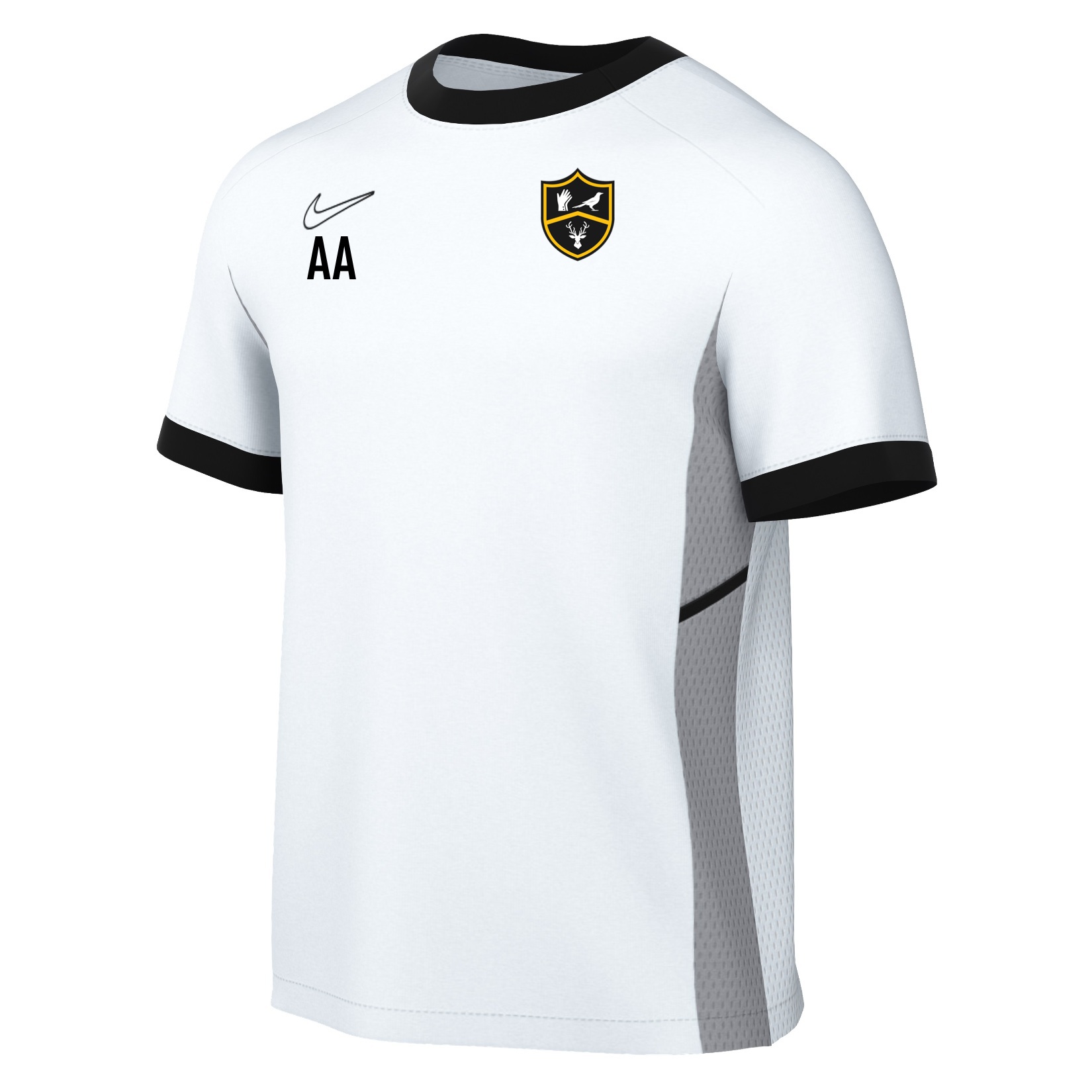 Nike Academy 25 Short-Sleeve Training Top - White/Black/Black