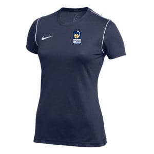 Nike Womens Dri-FIT Park 20 Short Sleeve Top (W) Obsidian-White-White