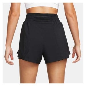 Nike One Dri-FIT Women's High-Waisted 3-Inch 2-In-1 Shorts - Black/Reflective Silver